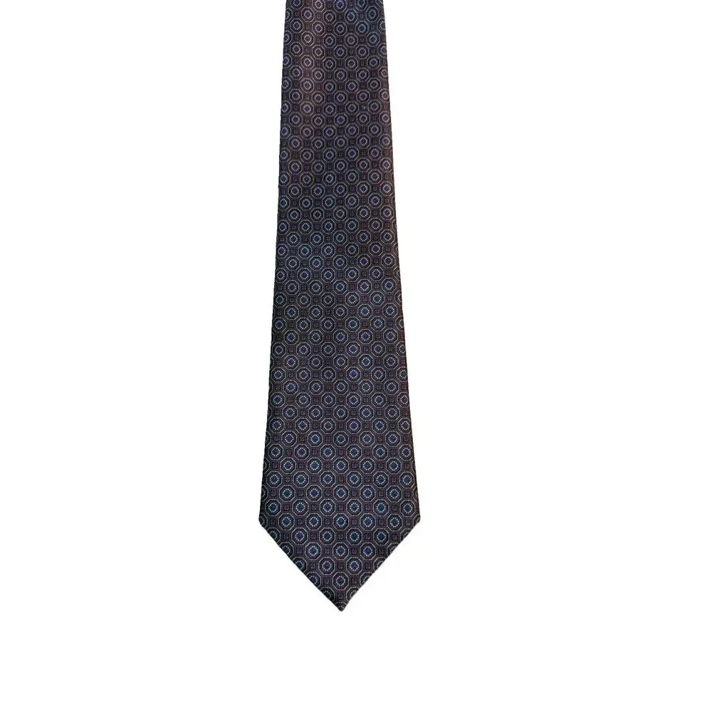 Ketch Men's Geometric Tie Green Purple Blue White Classic Style Width Length
